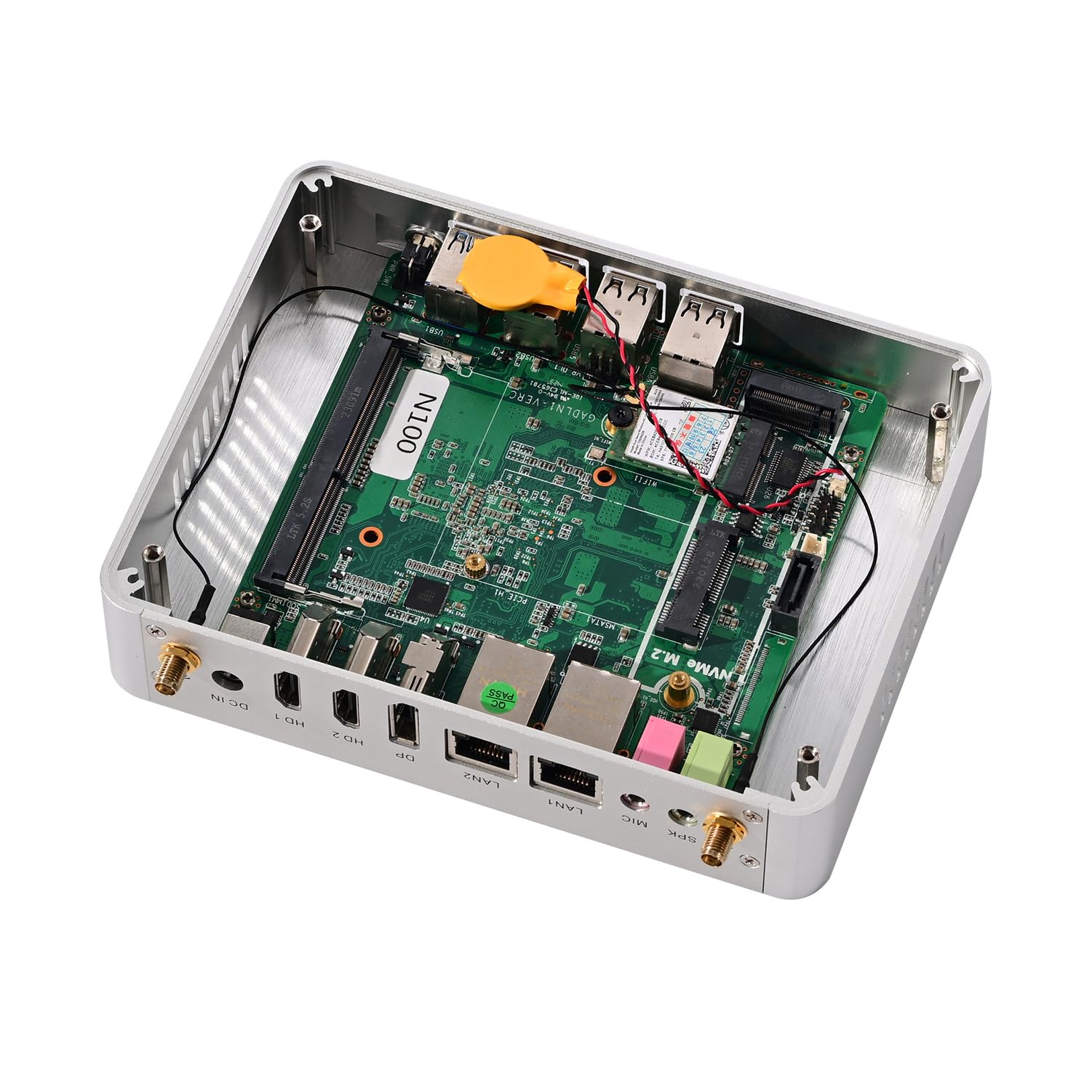 Fanless Mini PC, Desktop Computer, HTPC, Kodi Box, 95 Alder Lake-N, Windows 11 Pro/Linux Ubuntu, BM34, AC WiFi, BT, 8 x USB, 2 x LAN, DP, 2 x HDMI, 16G RAM 1TB SSD