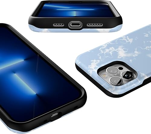 Vista 990 de Casely iPhone 13 Pro Case Compatible with MagSafe Blue Marble Case