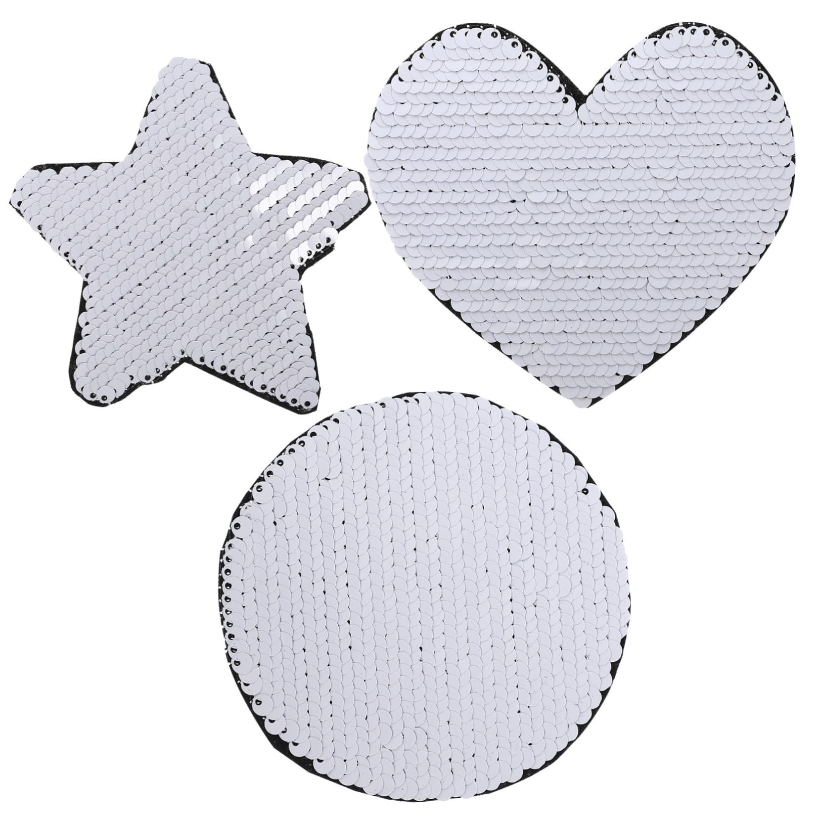 ARTIBETTER 5 Set Toppe Glitter Per Abbigliamento Patches Con Paillettes Per Riparazione E Decorazione Diy Applicazioni Per Jeans Borse E Altro 3 Pezzi * 5