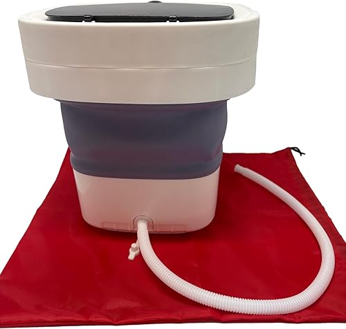 Miniatura 7 de Lavadora portátil con cesta de secado giratorio, gran capacidad de 16 litros, 36 W, ahorro de energía, compacta, plegable, mini lavadora para