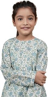 BARIA Sanganeri Print Jaipur 100% Cotton Kurta Pajama Set for Girls | Soft & Breathable Ethnic Wear Price In India