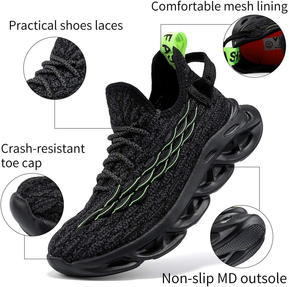 JMFCHI Boys Girls Kids' Sneakers Knitted Mesh Sports Shoes Breathable Lightweight Running Shoes for Kids Fashion Athletic Casual Shoes - Image 3