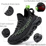 JMFCHI Kids Running Shoes Breathable Mesh Athletic Sneakers Non-Slip Hook & Loop Tennis Shoes for Boys Girls Toddler/Little Kid/Big Kid
