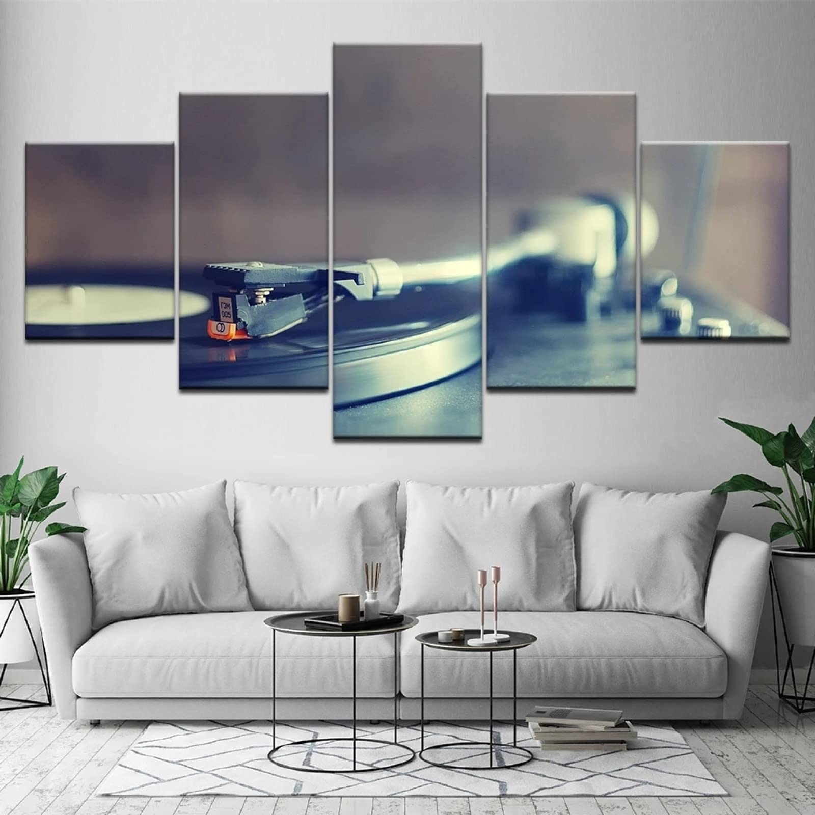 5 pezzi tela artistica da parete Lo-Fi / Jazz / Hip-Hop musica suonando uno strumento HD pittura per soggiorno casa ufficio moderna decorazione da parete incorniciata tela stampa artistica poster per