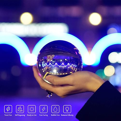 Miniatura 2 de Resina UV  3.53 oz de pegamento de tipo duro transparente resina de curado ultravioleta para fabricación de joyas, manualidades  Resina activada por