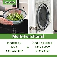 Vista 4 de Tovolo Cubierta de salpicaduras para microondas para alimentos, mediana (carbón) - Tapa protectora de salpicaduras de silicona plegable y ventilada