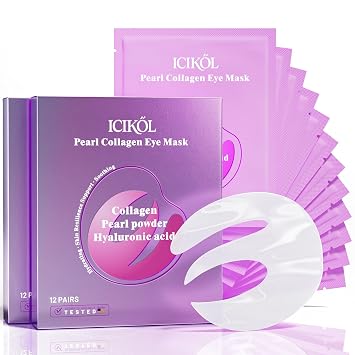 Under Eye Patches with Collagen, Eye Patches for Puffy Eyes and Dark Circles, 360 Under Eye Mask for Puffiness, Wrinkles, Fine Lines, Gifts for Women - Skin Care, 60 Pairs White