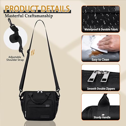 Miniatura 4 de TuErCao Lonchera pequeña con aislamiento ligero para mujer, hielera suave portátil para picnic, viajes, viajes por carretera, loncheras para mujer,