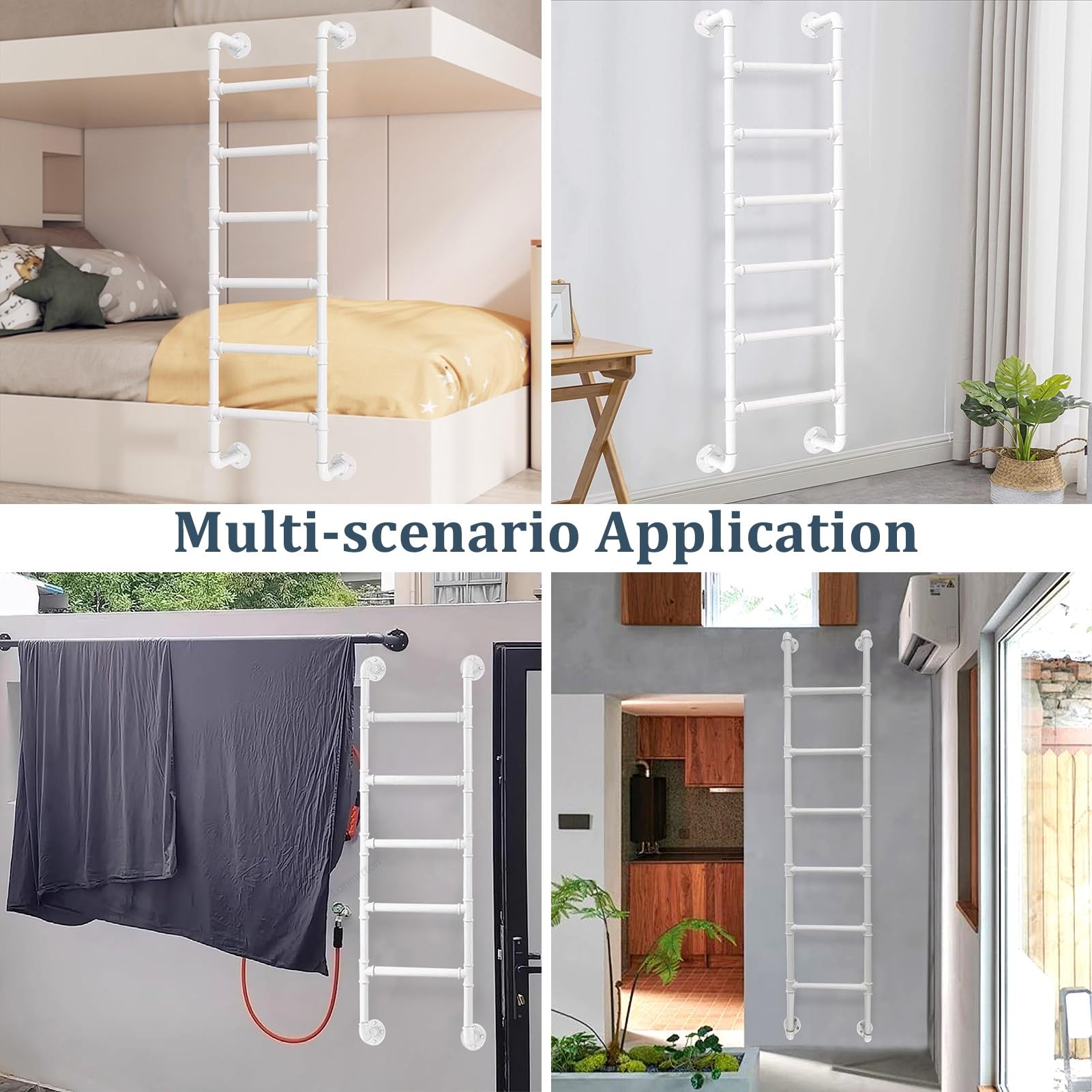 Scaletta Pieghevole SONGMICS 3 Gradini - Portante 150kg, Grigio, Compatta E Sicura - Foto 5