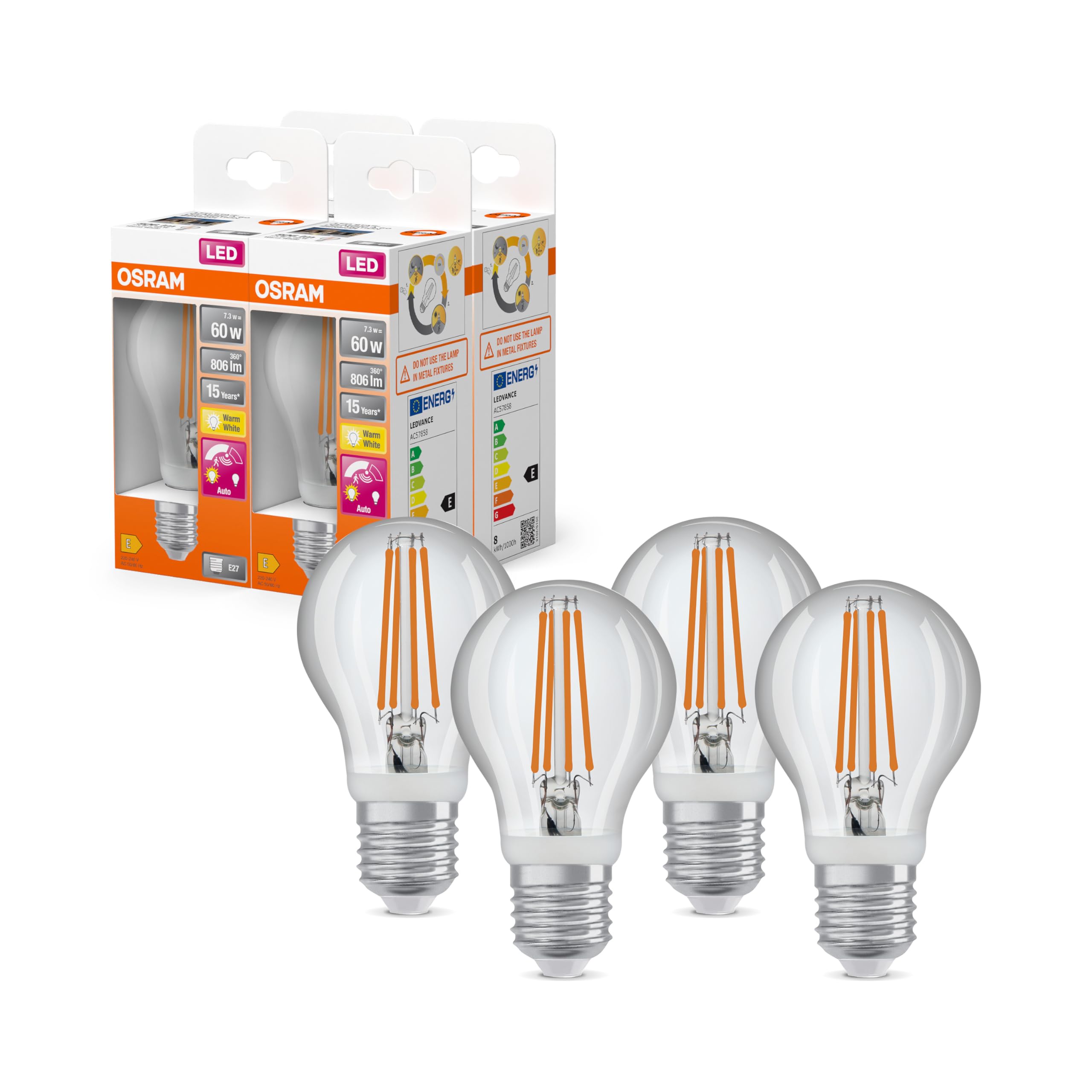 OSRAM LED Star Classicsensore di movimento e sensore di luce diurna, forma