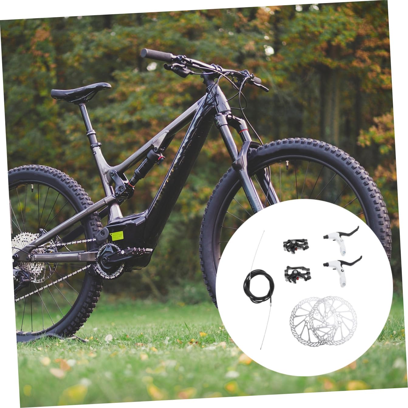 Freno de Disco Metal para 1 Juego Bicicleta de Montaña Negro