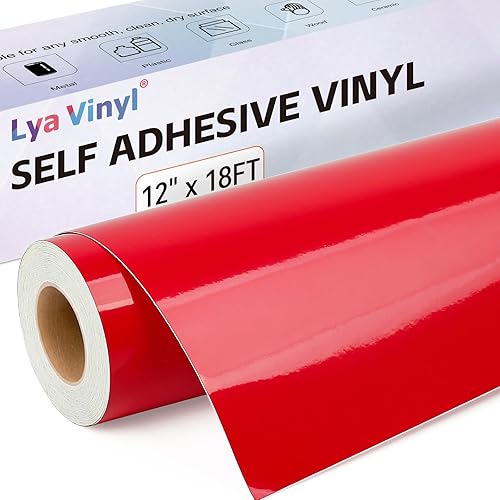 Miniatura 48 de Lya Vinyl - Vinilo permanente negro brillante, rollo adhesivo permanente de 12 pulgadas x 50 pies para máquina de corte, rollo de vinilo para Negro