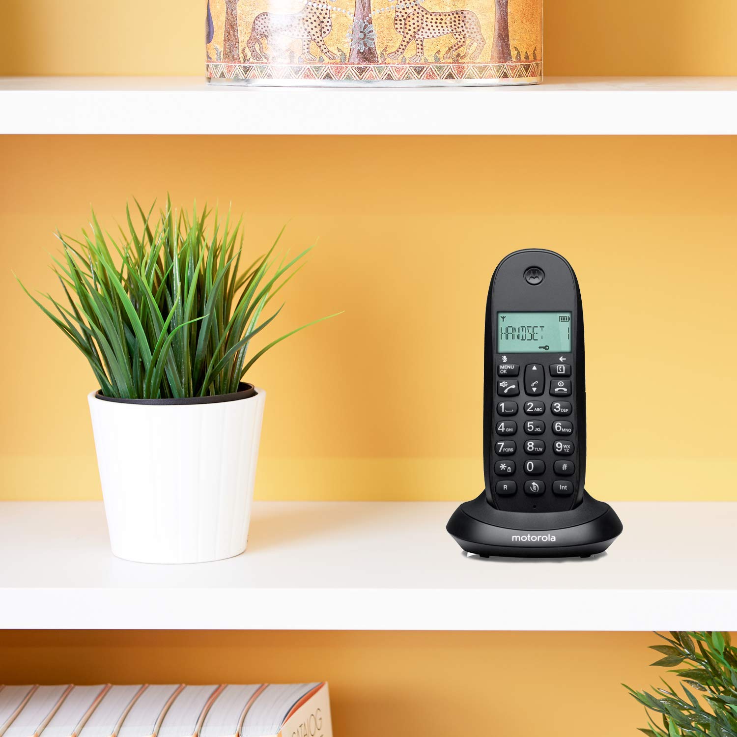 MOTOROLA C1001L Teléfono inalámbrico | Sencillo y fácil de usar | Ampliable hasta 5 terminales | Teléfono inalámbrico manos libres - 5