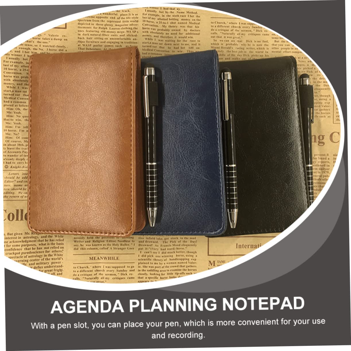 Artibetter 10 Pièces Business Notebook Épais Multifonctionnel PU Portable pour Bureau École Maison Noir