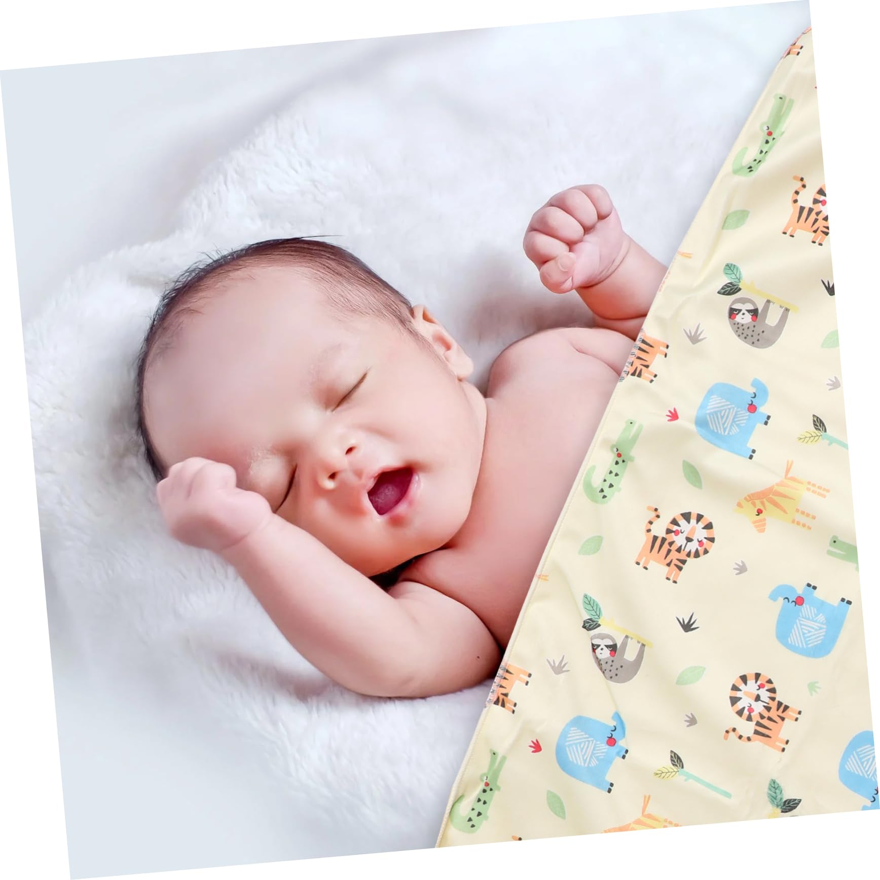 Toyvian Coperta per Bambini Stampa Cartoon in Coral Fleece Giallo