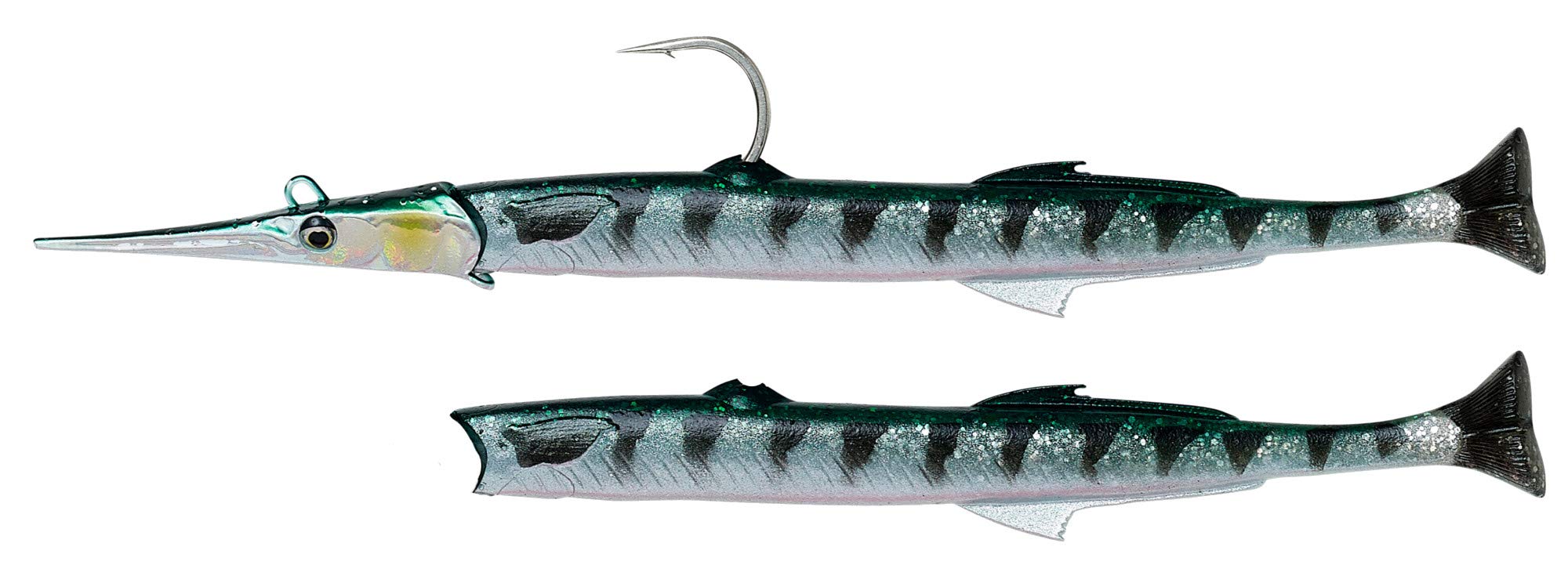 Savage Gear Salt 3D Naald Fish Pulse Tail - Rubberen vis, Kleur: Roze Zilver, Lengte / Gewicht: 30cm / 105g