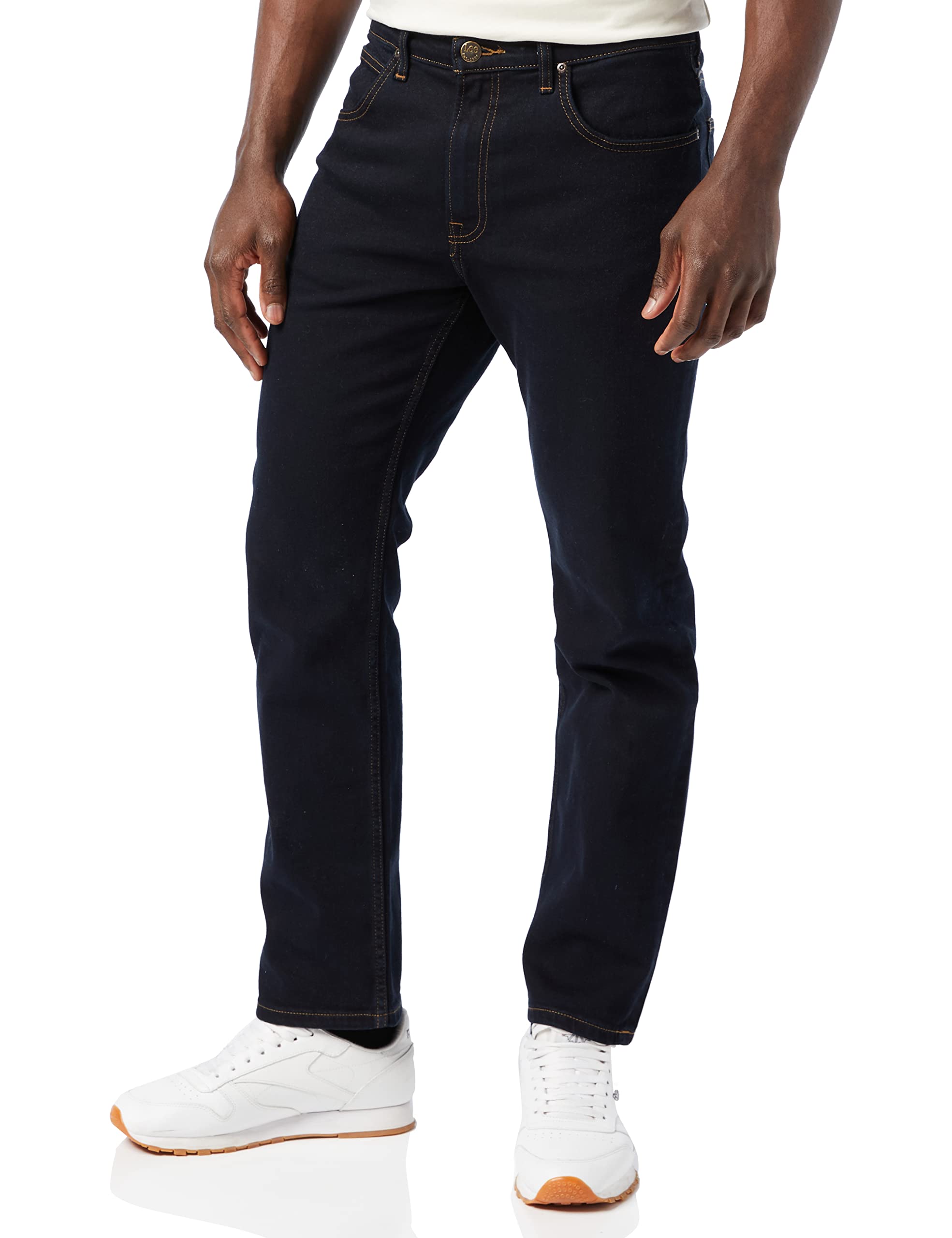 Lee Men's BROOKLYN STRAIGHT Jeans, BLUE BLACK, 36W / 30L