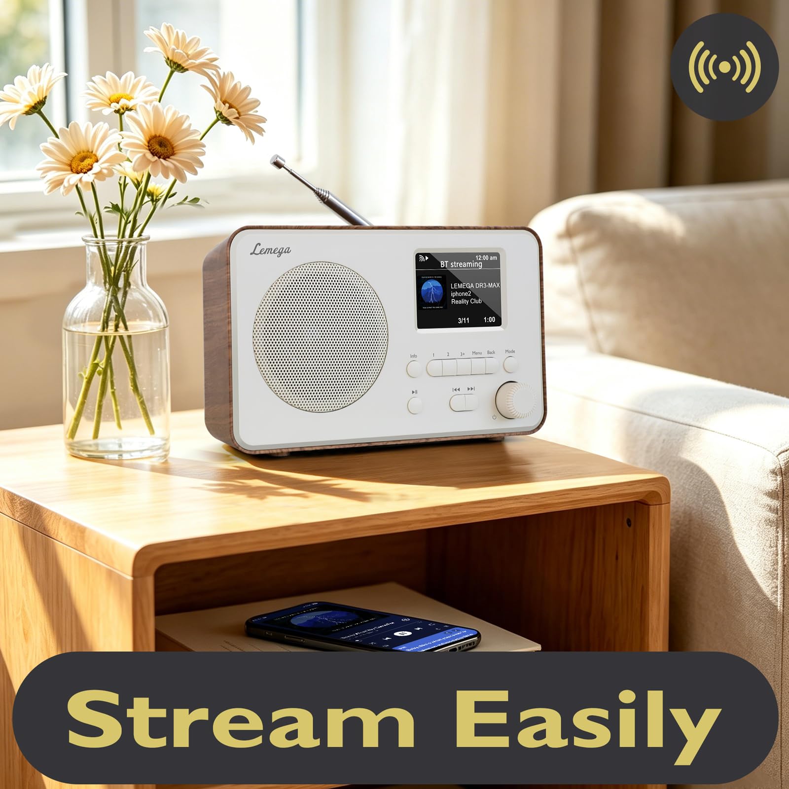 IR1S Internet Radio Walnut (orzech włoski)