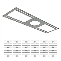 Vista 23 de ASD Placa de montaje para construcción nueva de 13 pulgadas con orificio redondo asimétrico - Soporte de luz tipo oblea de acero plano de 3/4/6
