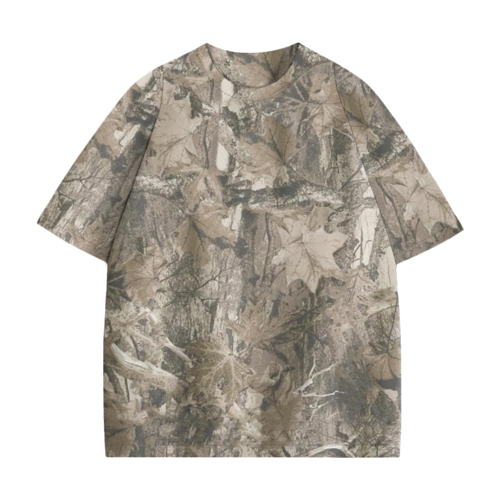 トップス HYDROGEN' Y2K Skull Studs Camo L/S Shirt Amazon.com: Camo Oversized Shirt Y2k Crewneck Maple Leaf Printed