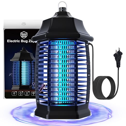 Bug Zapper Indoor, Fly Zappers Electric Mosquitoes Insect Gant Fruit Flies Moth Traps with 4200V for Home Living Room Bedroom Kitchen Backyard Patio Garage Office Camping