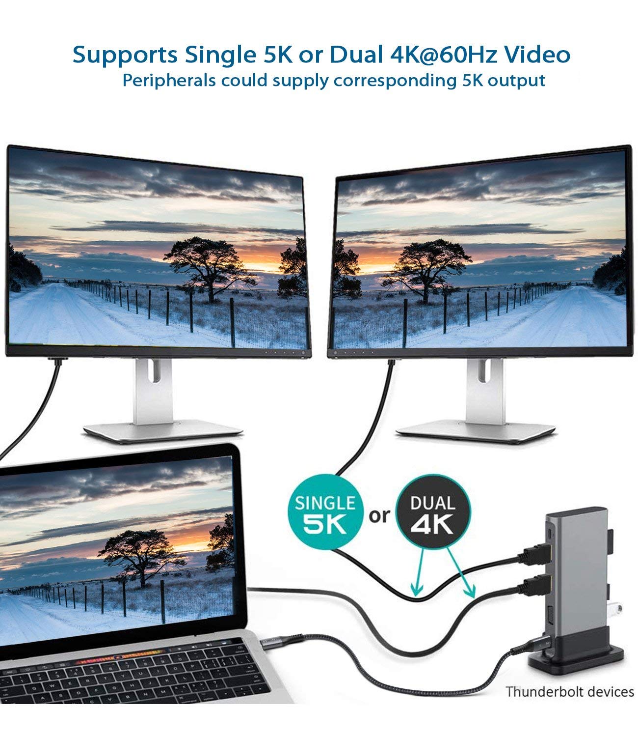 Buy Thunderbolt 3 Cable (3.3Ft/1M/40Gbps), Basevs TB3 Certified USB C 4