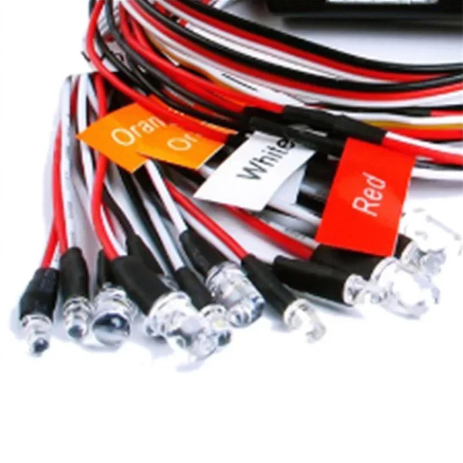 1/10 RC Control Remoto Coche Camión Kit De Luz 12 Sistema Lámpara Cabeza Intermitente Reparación Modificar Accesorios Piezas Mejora Componentes Mejora RC