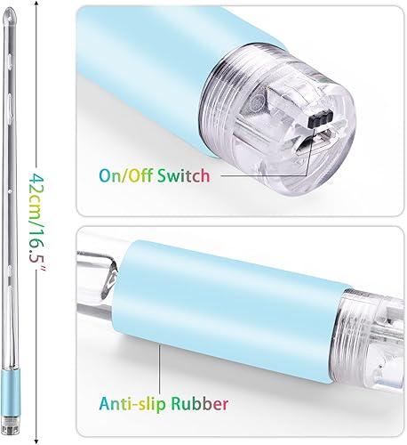 Miniatura 13 de Antner Baquetas recargables de 15 colores que cambian de color con luz LED que brillan en la oscuridad, con bolsa de almacenamiento para adultos