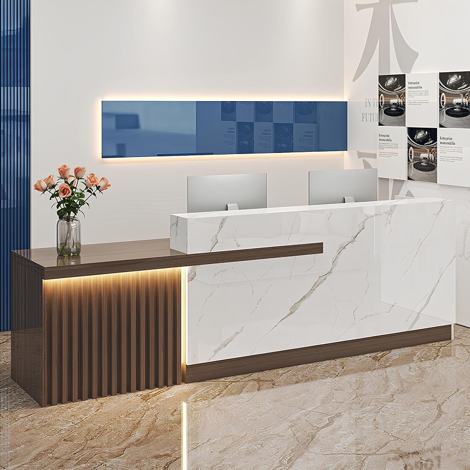 cartBit Reception Counter Desk, Left, Modern Retail Counter Checkout ...