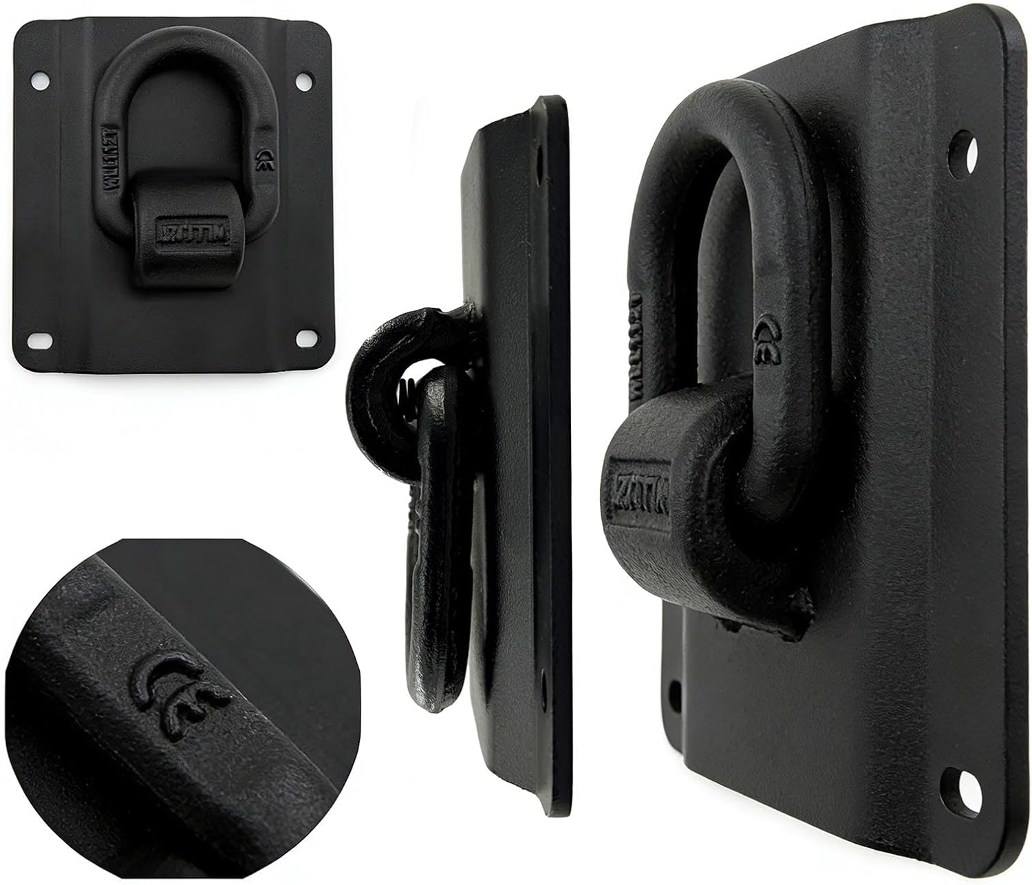 4PC Heavy Duty Tie Down Anchors Compatible with 2015-2025 Ford F150 F250 F350 & Raptor 2026 Truck Bed Tie Downs,Car Accessories Replace# FL3Z-99000A64-B & FL3Z-9928408-AB(Black).