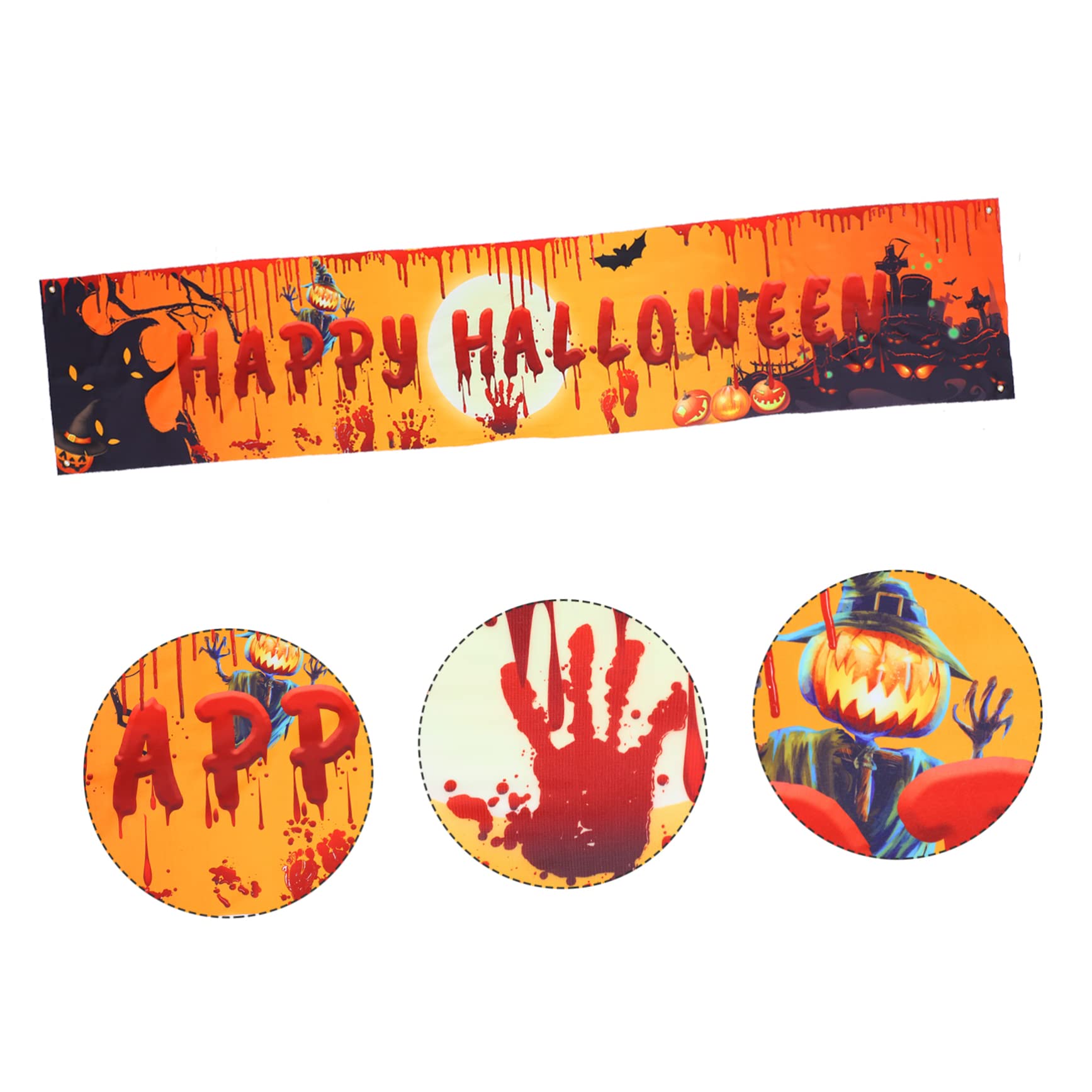 Alasum 6 szt. Halloween baner dekoracja na drzwi wejściowe Halloween girlanda nawiedzony dom krwawy baner chorągiewki baner straszny baner Halloween dekoracje ścienne baner na imprezę zombie kolorowy