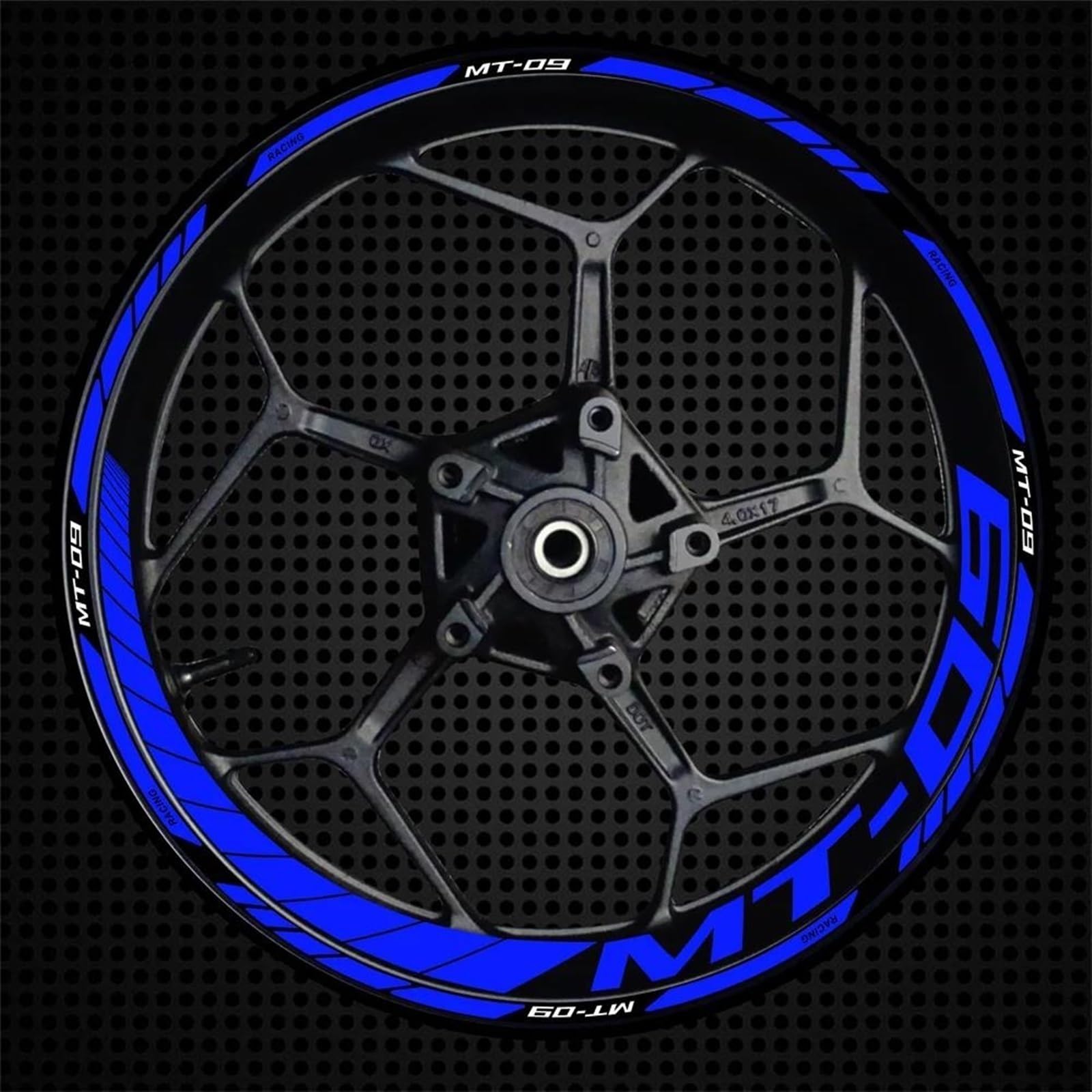 Motorcycle Wheel Stickers Reflective Motorbike Decals for Yamaha MT-09 MT09 MT 09 Wheel Rim Sticker(Color11)