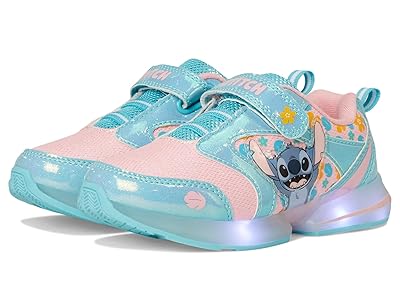 Josmo Lilo Stitch Lighted Sneaker (Toddler/Little Kid) Girls Shoes Blue/Pink : 11 Little Kid M, Faux Leather
