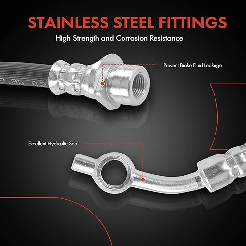 Miniatura 4 de A-Premium Manguera hidráulica de freno delantero del conductor compatible con Land Rover Discovery 2017, Range Rover, Range Rover Sport, 2014-2017,