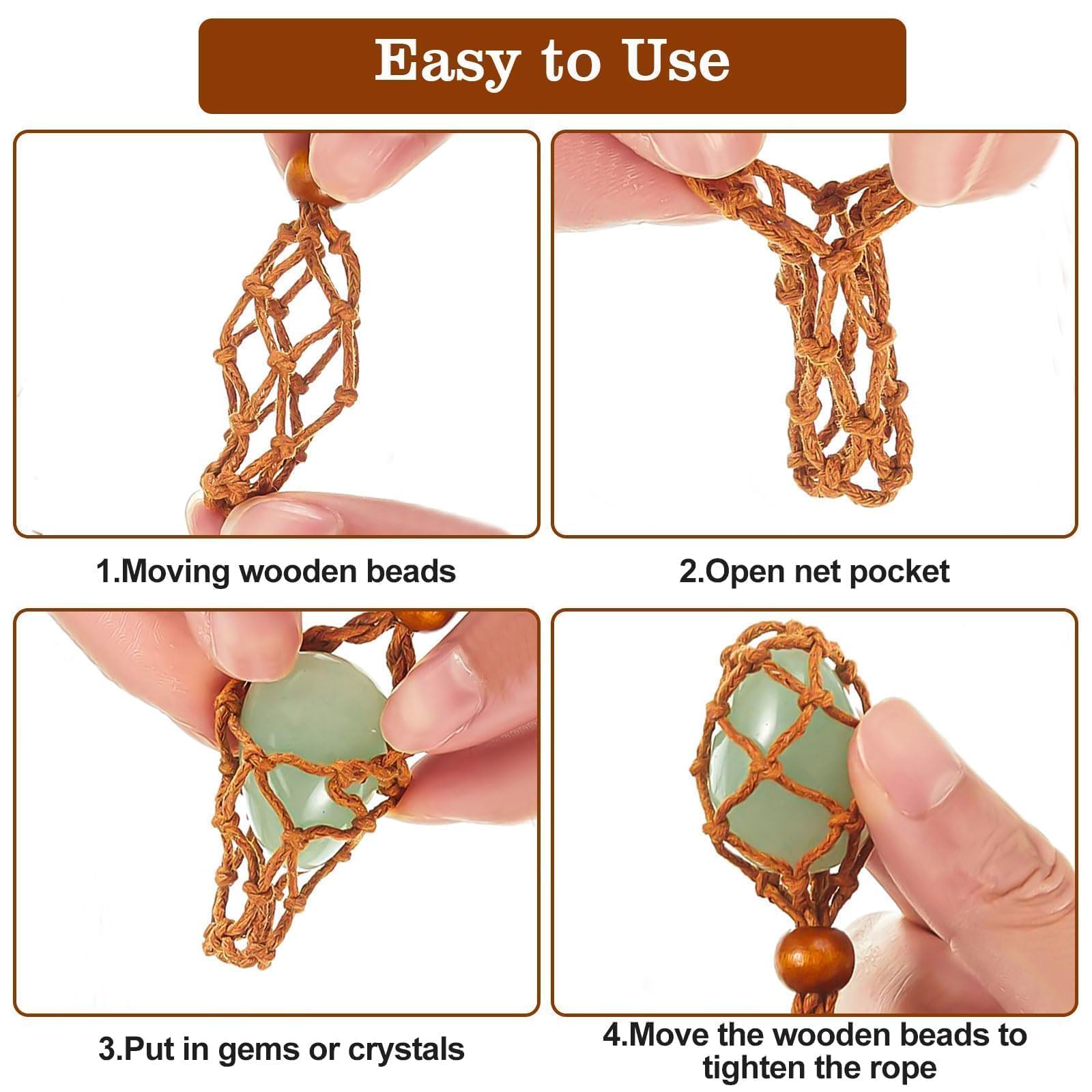 Ketting, Hanger aan koord voor je favoriete edelsteen, te dragen