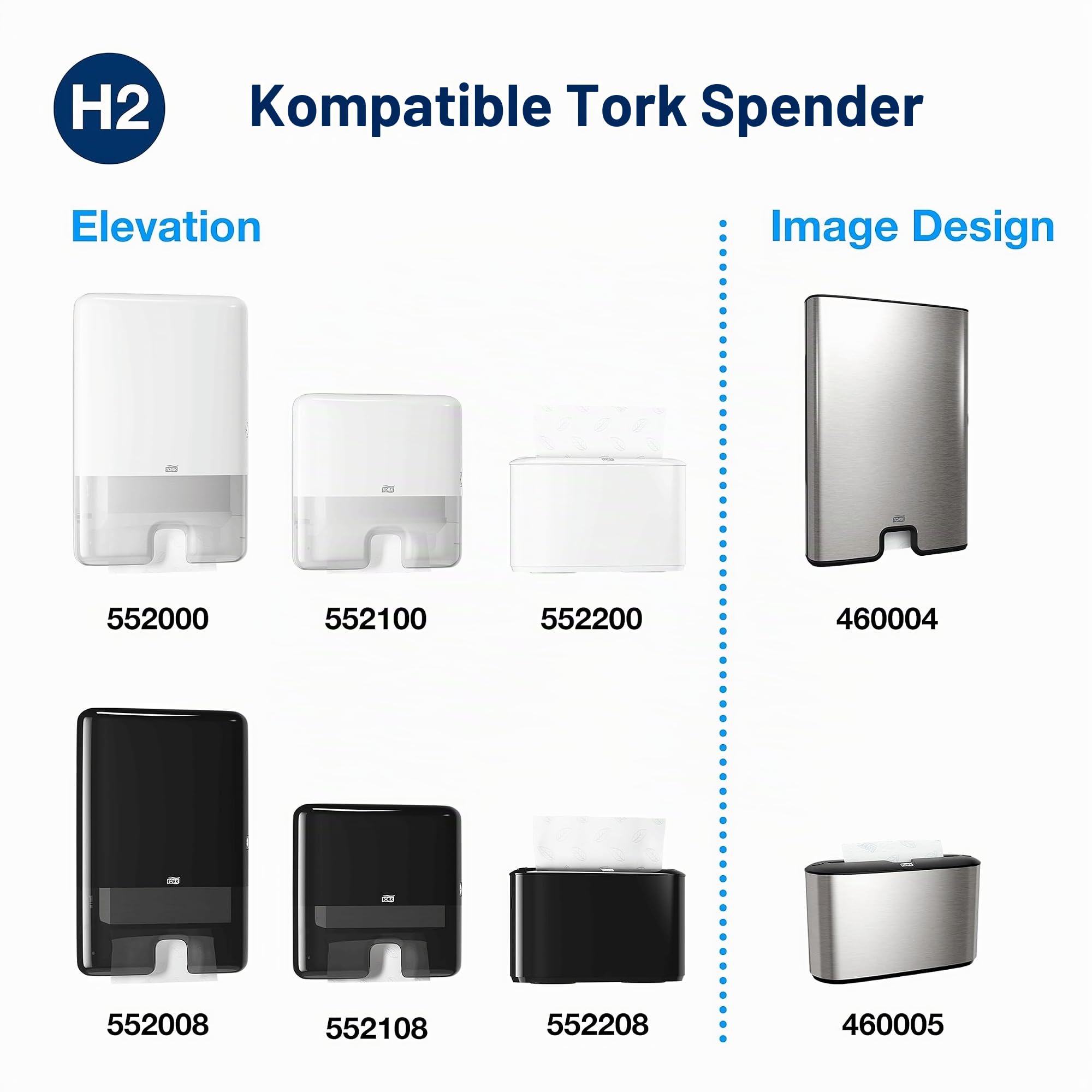Tork Xpress extra weiche Multifold Papierhandtücher 100297 - H2 Premium umweltschonende Falthandtücher für Handtuchspender - extra weich und saugfähig, 2-lagig, weiß - 21 x 100 Tücher
