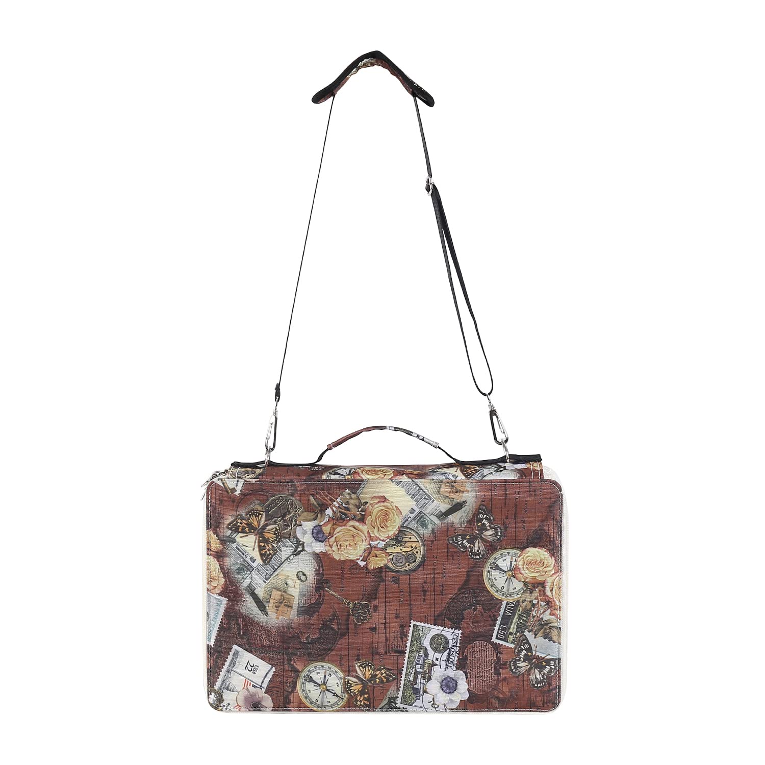 Shulaner 500 Pencil Case, Holds 500 Colored Pencils Or 340 Colored Gel Pens With 5 Zipper Closure, Large Capacity PU Leather Pen Organizer Case - (Large Compartments, Purple