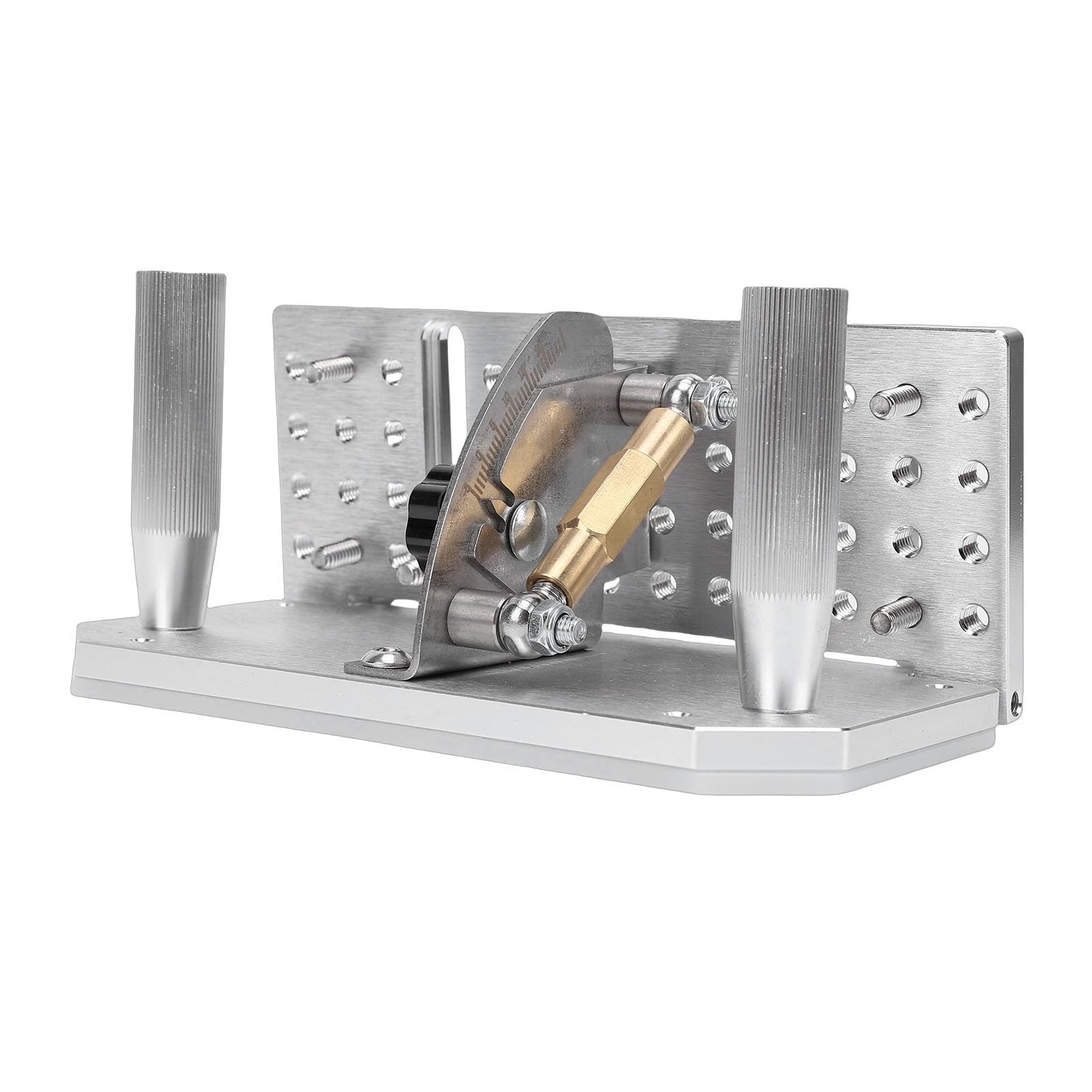 Generic Amoladora de Correa Afilador Jig Máquina Lijadora de ángulo Ajustable para Afilar Cuchillas Aleación de Aluminio ABS con Placas de Prensa Dobles para Entusiastas de la Carpintería