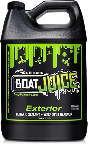 Boat Juice Limpiador y protector para barcos exteriores 2 en 1 | Removedor de manchas de agua con sellador de cerámica SiO2 | Aroma de piña colada |