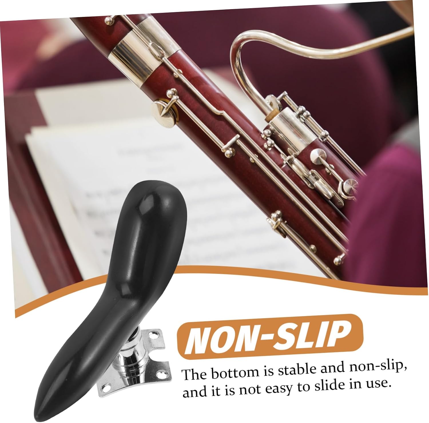 Toyvian 5pcs Bassoon Hand Rest and Holder Detachable Mount Ergonomic Wrist Rest Pad Lightweight for Comfortable Playing