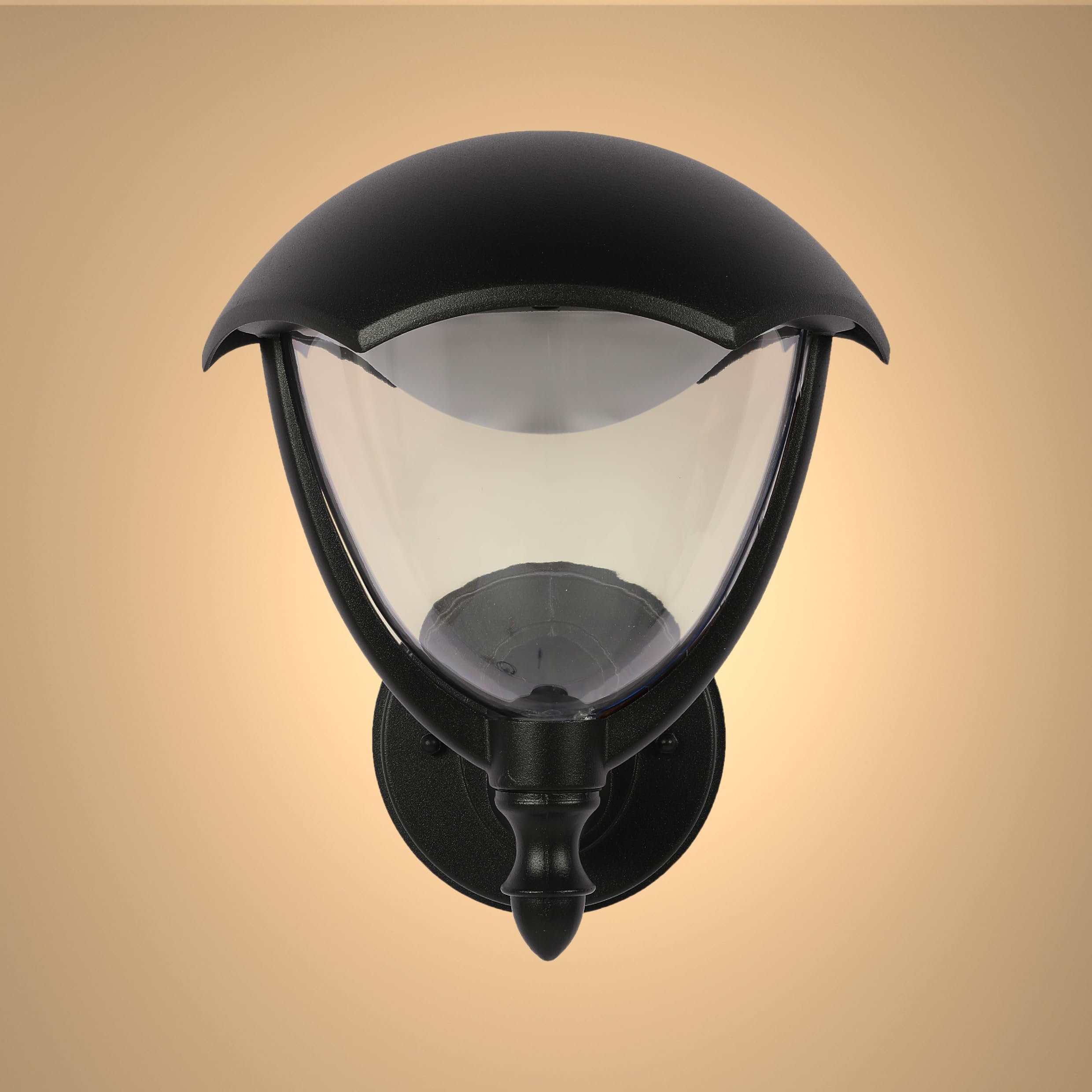 Tekled Black Gardens Megan Led Outdoor Lantern Wall Light | 6W 3000K Warm White | Weather-Resistant Ip44 | For Entryways Facades Patios Porches Garages | W/O Sensor (Built-In Led)