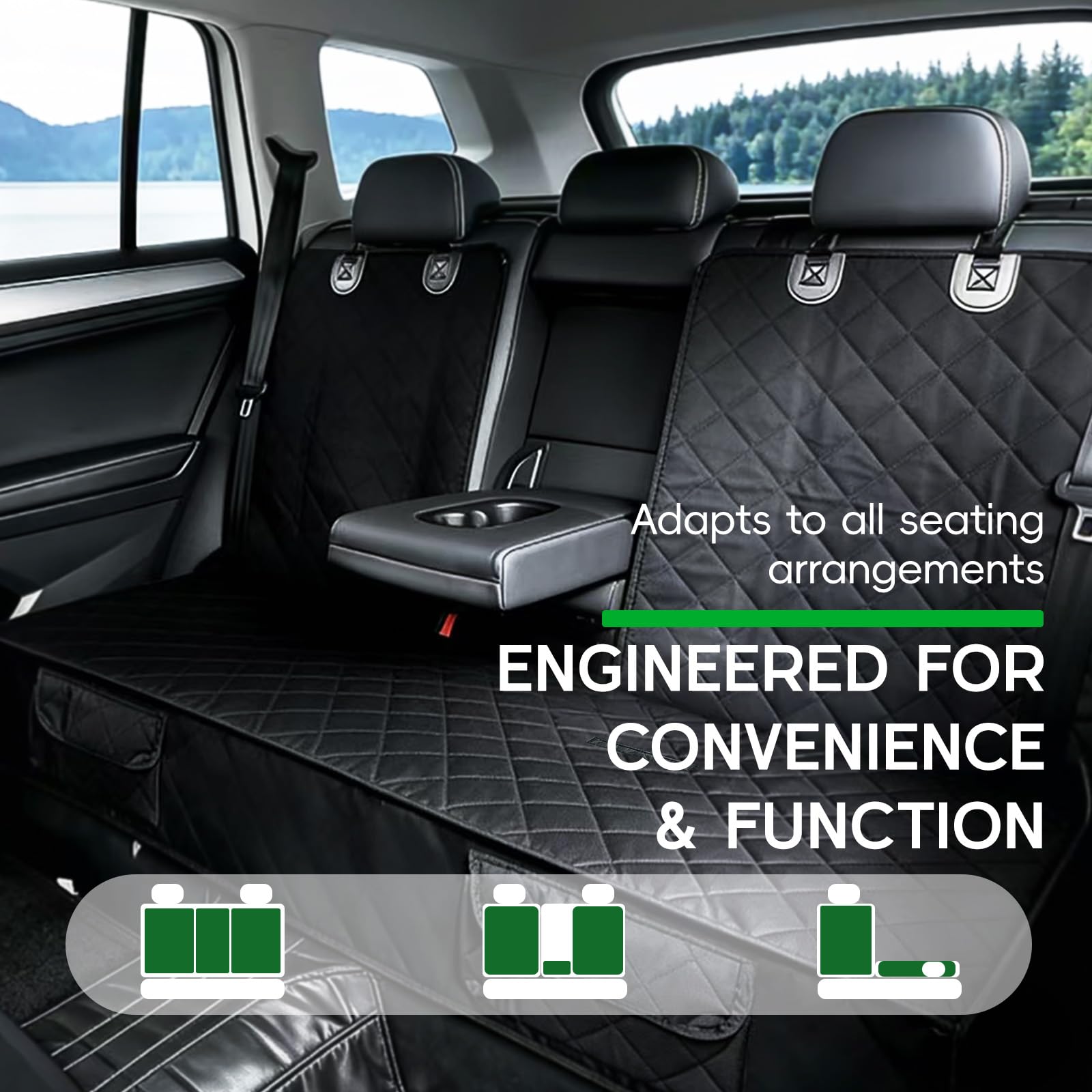 Funda de asiento trasero de coche para Toyota Grand Highlander 2000-2024