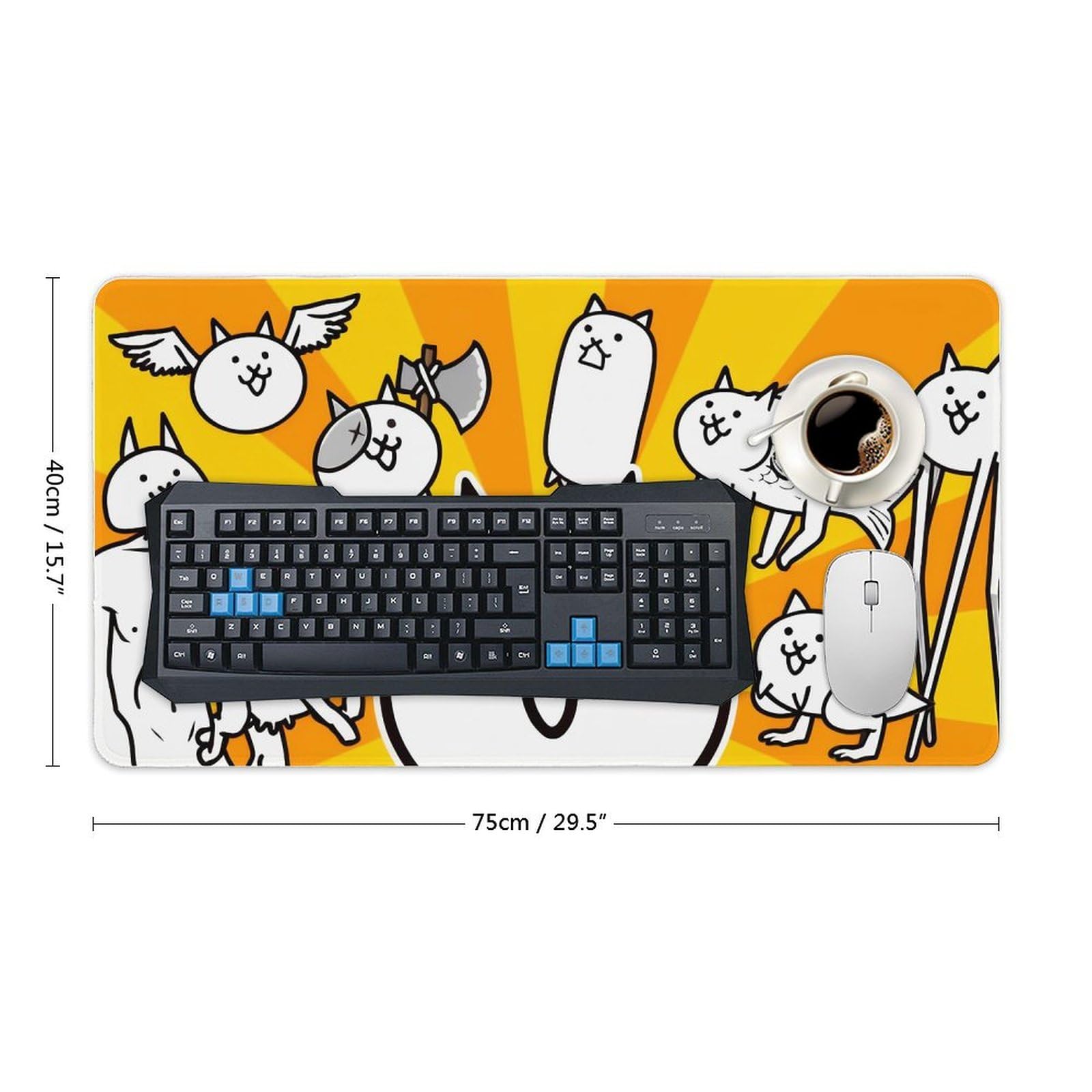 Amazon.co.jp：マウスパッド 大型 にゃんこ大戦争 可愛い デスクマット