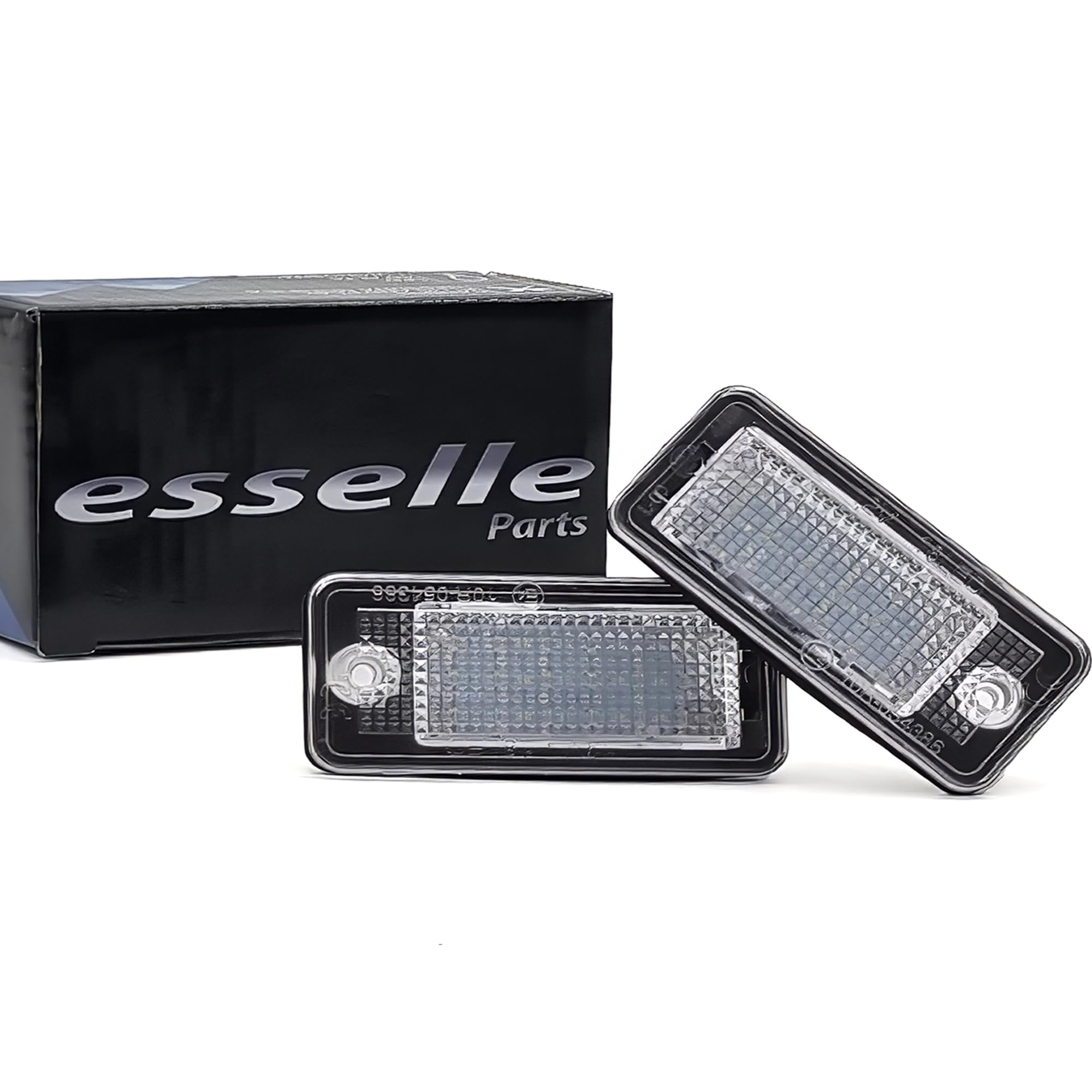 Placchette Luci Targa LED Compatibili per Audi A3 8P 8PA, A4 B6, A4 B7, A6 C6, A8 D3, Q7 4L 18 SMD CANBUS 6000K Bianco Ghiaccio Plug & Play