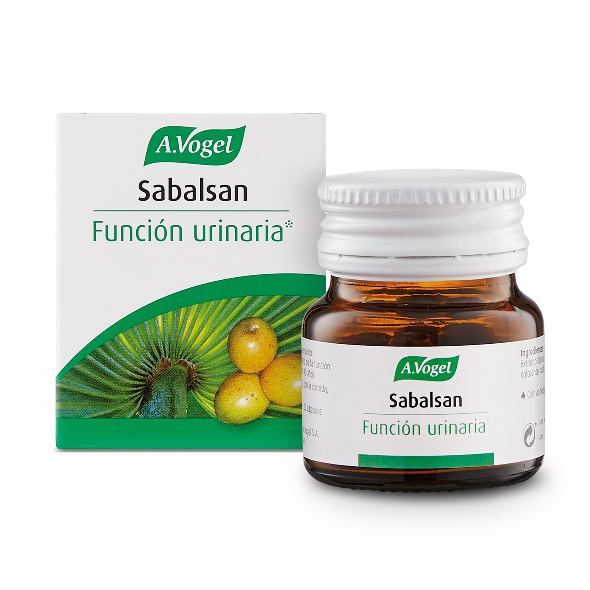 A.Vogel Sabalsan | Apoya a la Función Urinaria | Extracto de Sabal Serrulata | Ingredientes orgánicos | 30 perlas