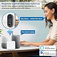 Vista 5 de Wifi Smart door Lock, Bluetooth Keyless Entry Door Lock with Touchscreen Keypad,Fingerprint Electronic Digital Front Door Lock,Keyless Entry Keypad
