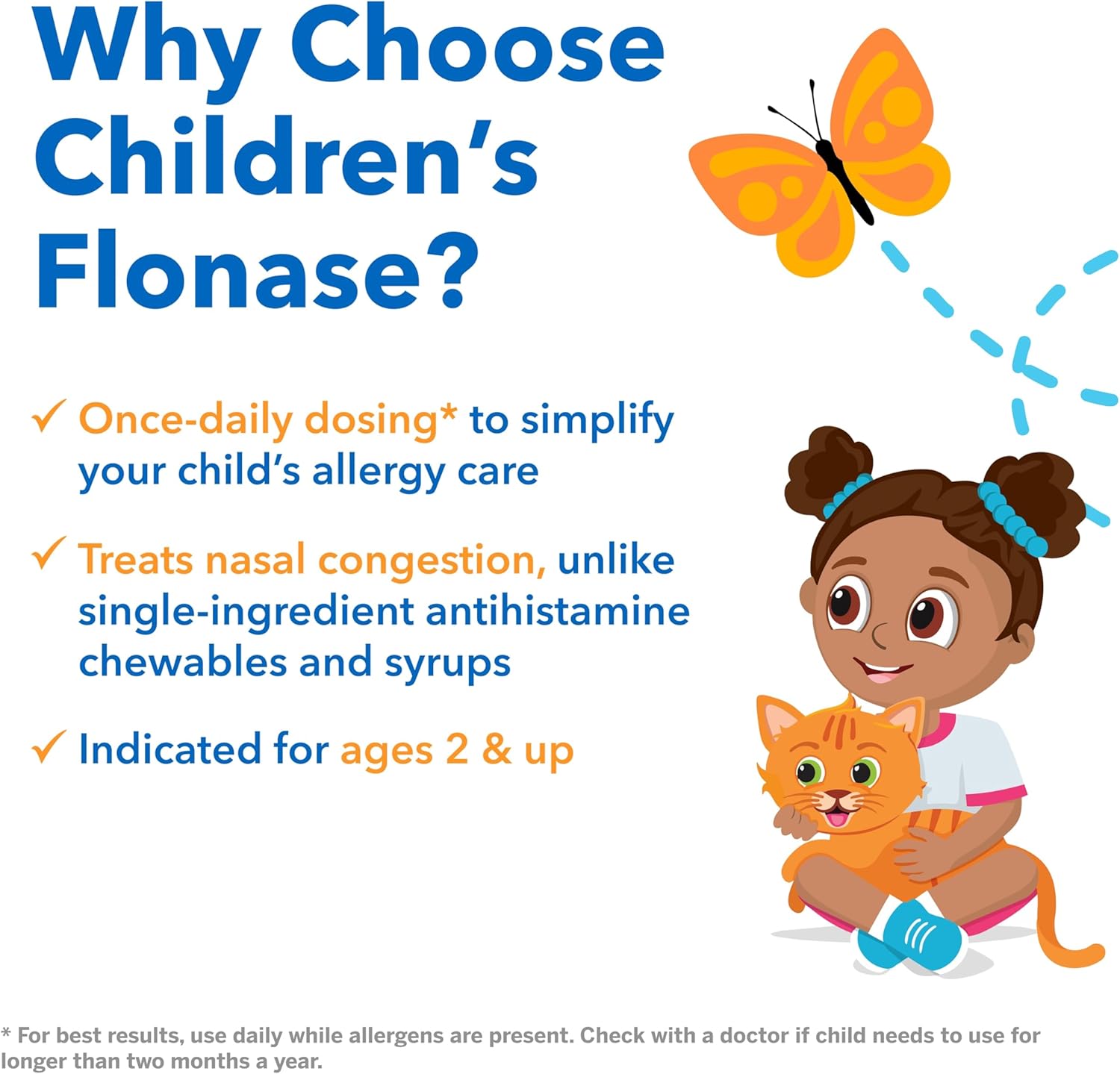 Flonase Sensimist Allergy Relief Nasal Spray for Adults and Kids - 120 Sprays Total (2 Bottles of 60 Sprays Each)