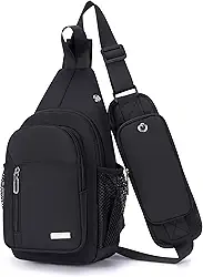 Mochila tiracolo à prova d'água, unissex, para mulheres, homens, caminhadas, mochila para o dia a dia, pochete leve e casual