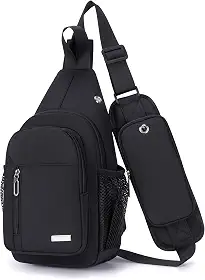 Mochila tiracolo à prova d'água, unissex, para mulheres, homens, caminhadas, mochila para o dia a dia, pochete leve e casual