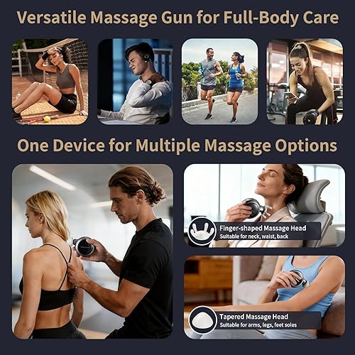Miniatura 6 de Fancy Home® Mini Massage Gun - Small Titan | Palm-Sized Deep Tissue Massager Gun, Unique Circular Pocket Muscle Massage Gun, Cordless Powerful 3200